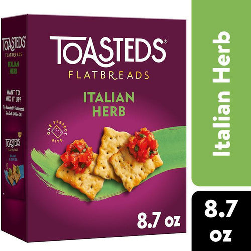 Toasteds Crackers, Party Snacks, Lunch Snacks, Savory Onion, 8oz Box (1 Box)