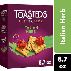 Toasteds Crackers, Party Snacks, Lunch Snacks, Savory Onion, 8oz Box (1 Box)